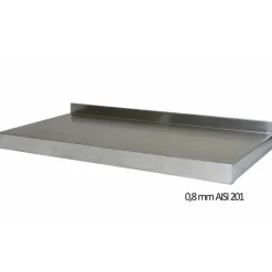 Wandbord Edelstahl, 2 Böden, Breite 1600x400 mm