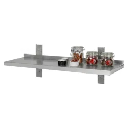 Wandbord Edelstahl, 1 Boden, Breite 1000x400 mm