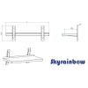 Wandbord Edelstahl, 1 Boden, Breite 1200x300 mm