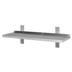 Wandbord Edelstahl, 1 Boden, Breite 1600x400 mm