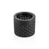 Windaschenbecher, Ø 9,5 cm, schwarz, Glas, Metall