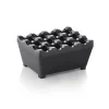 Windaschenbecher, 9,5 x 7,5 x 4,5 cm, schwarz verchromt, Zinkguss