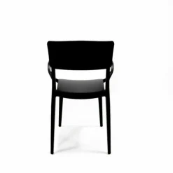 Wing Armchair Schwarz, Stapelstuhl Kunststoff