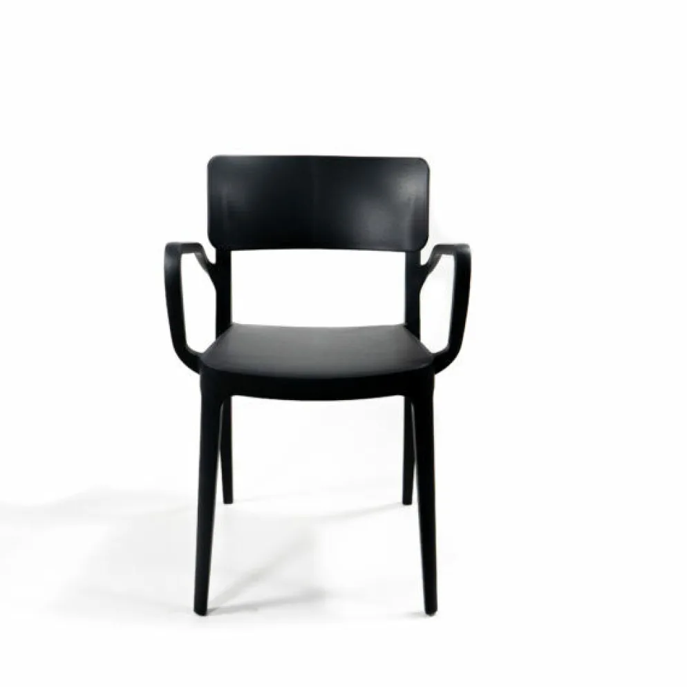 Wing Armchair Schwarz, Stapelstuhl Kunststoff