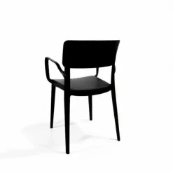 Wing Armchair Schwarz, Stapelstuhl Kunststoff