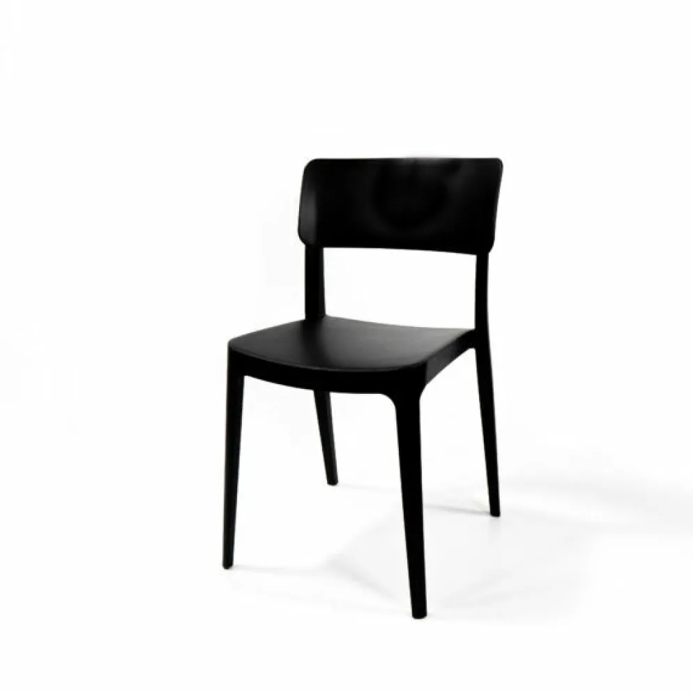 Wing Chair Schwarz, Stapelstuhl Kunststoff