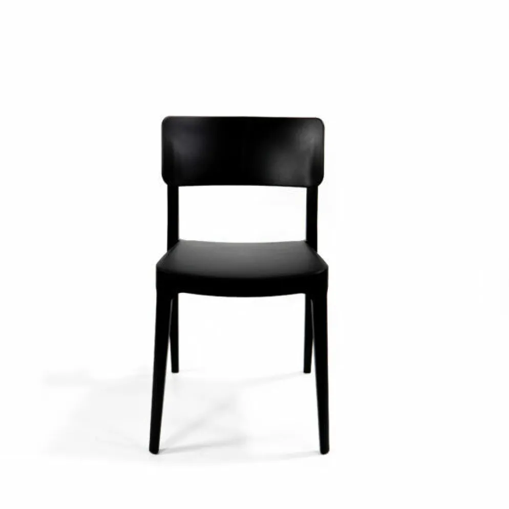 Wing Chair Schwarz, Stapelstuhl Kunststoff