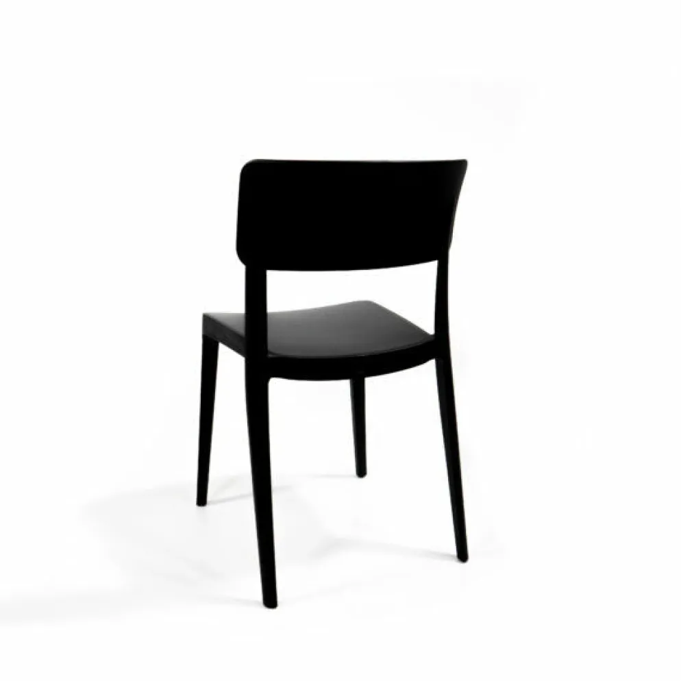 Wing Chair Schwarz, Stapelstuhl Kunststoff