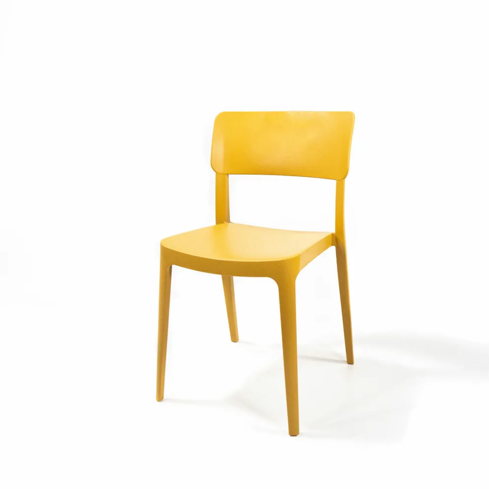 Wing Chair Senf, Stapelstuhl Kunststoff