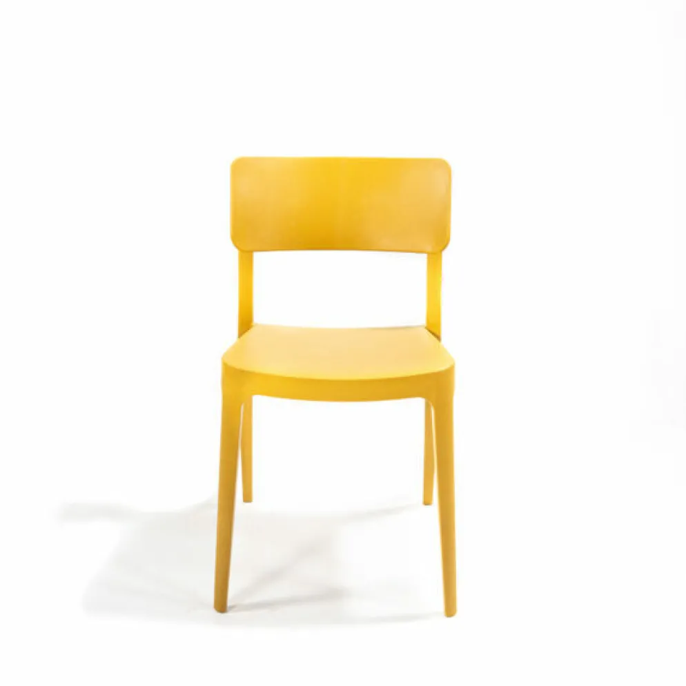 Wing Chair Senf, Stapelstuhl Kunststoff