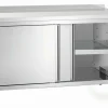 Wärmeschrank mit Schiebetüren und Zwischenboden, Breite 1400mm, mit Aufkantung