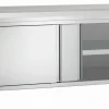 Wärmeschrank mit Schiebetüren und Zwischenboden, Breite 1800, mit Aufkantung