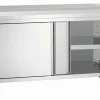 Wärmeschrank mit Schiebetüren und Zwischenboden, Breite 1600mm, mit Aufkantung