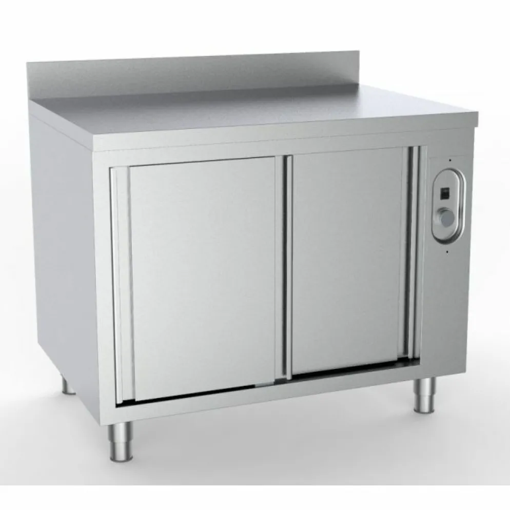 Wärmeschrank 1600 mm mit Aufkantung Edelstahl