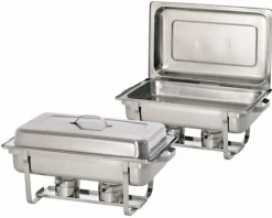 2x Chafing Dish, 1/1GN, Twin Pack Set