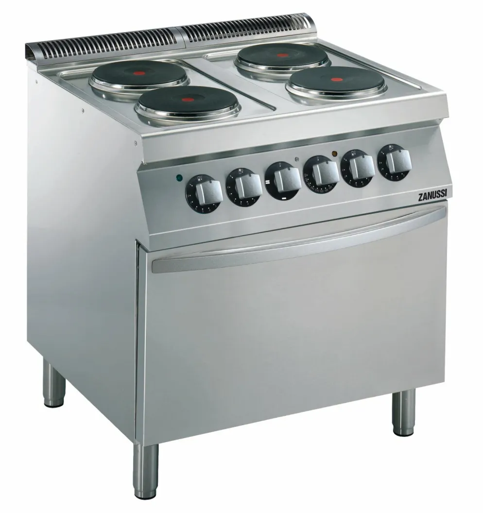 ZANUSSI Elektroherd EH7/4RPEB, 4x 2,6kW Brenner, Elektobackofen 6kW