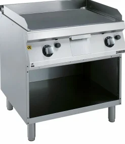 ZANUSSI Gas-Bratplatte GBP7 / GL2HUO, Chrom-Bratfläche glatt, 14 kW