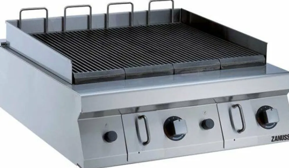ZANUSSI Gas-Rostgrill GRG7/2HT-HP, 14kW, Breite 800mm