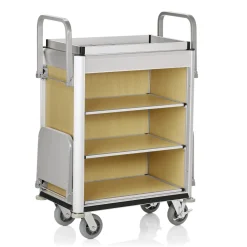 Zimmerservicewagen Isabella, 2 Wäschesäcke, helle Kantenprofile/helle Holzoptik