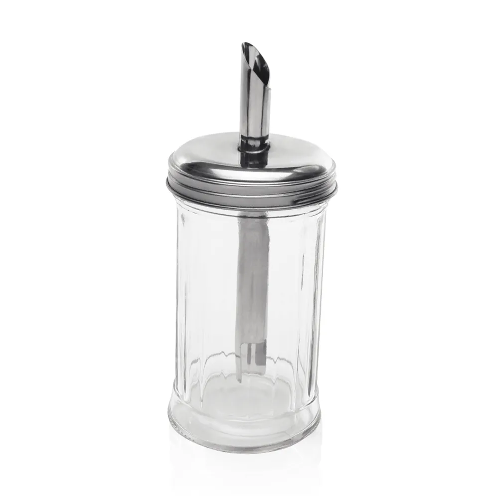 Zuckerspender Set, 300 ml, Ø 70 cm, Set á 6 Stück, Edelstahl, Glas