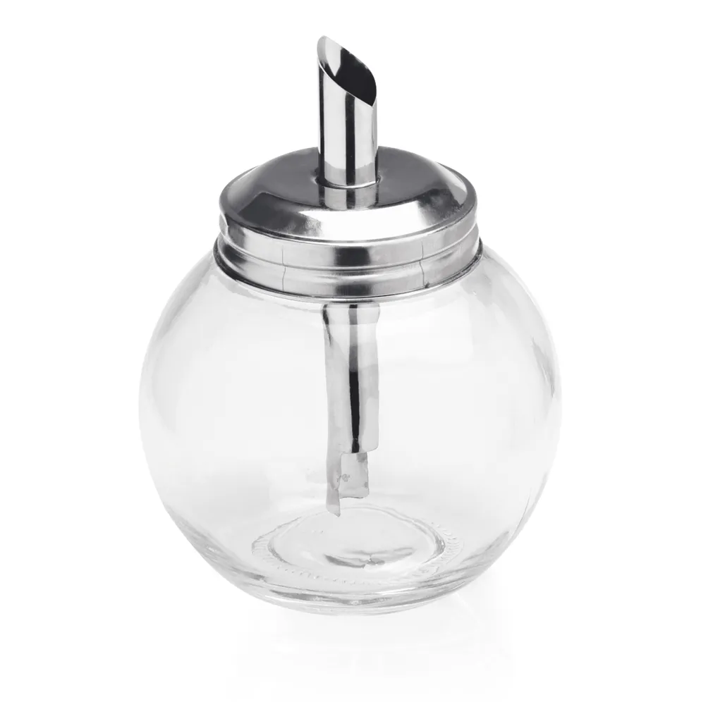 Zuckerspender Set, 260 ml, Ø 8,5 cm, Set á 6 Stück, Edelstahl, Glas
