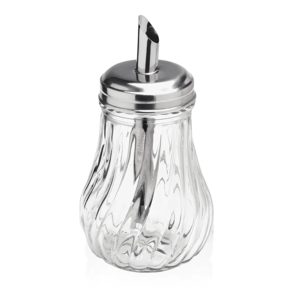 Zuckerspender Set, 210 ml, Ø 7,5 cm, Set á 6 Stück, Edelstahl, Glas